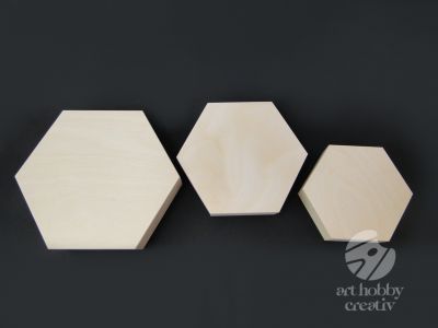 Cutie lemn - hexagonala dif.marimi