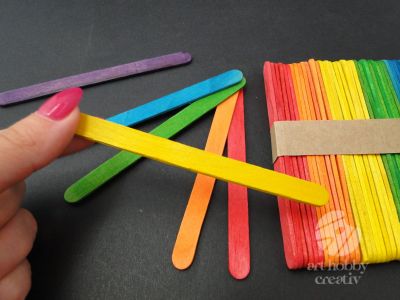 Lopatele lemn color 11cmx1cm - set/50buc