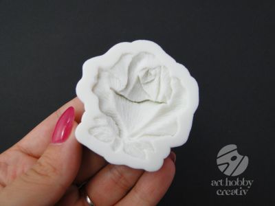 Mulaj silicon 3D - trandafir 5,5cm
