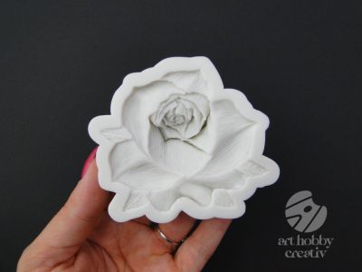 Mulaj silicon 3D - trandafir 8,5cm mod.2