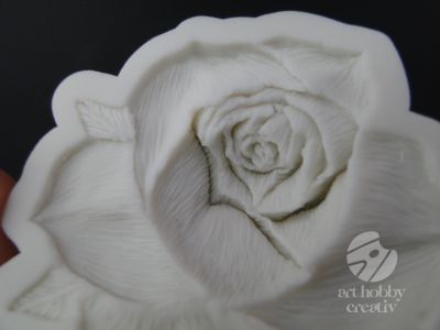 Mulaj silicon 3D - trandafir 8,5cm mod.2