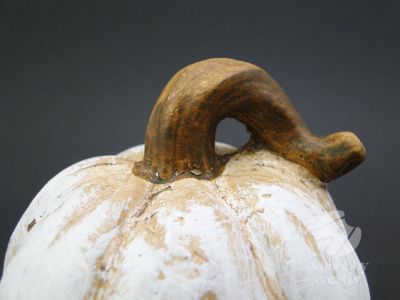 Dovleac ceramic decor - alb Ø8,5cm