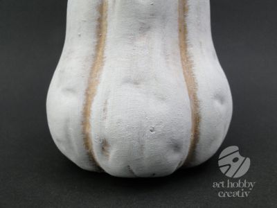 Dovleac ceramic decor - alb Ø8cm