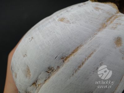 Dovleac ceramic decor - alb Ø8cm