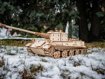 Puzzle din lemn cu mecanism - Tank Lowe 3D 