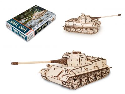 Puzzle din lemn cu mecanism - Tank Lowe 3D 