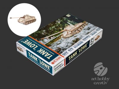 Puzzle din lemn cu mecanism - Tank Lowe 3D 