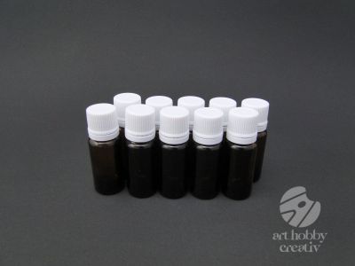 Sticluta ambra - bruna cu capac plastic 10ml set/10buc