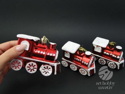 Trenulet decor cu agatator 10cm set/3buc