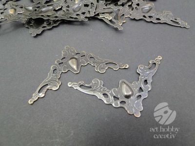 Ornament metalic pentru colt 4x4cm set/40buc