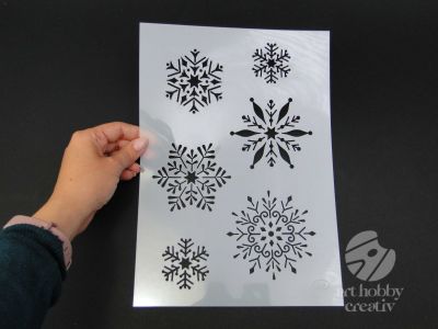 Sablon flexibil - fulgi de zapada A4