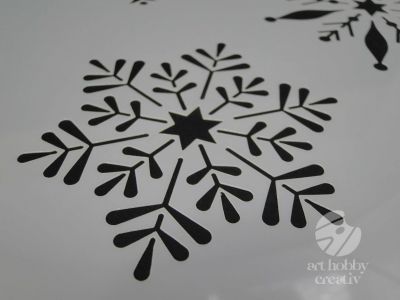 Sablon flexibil - fulgi de zapada A4