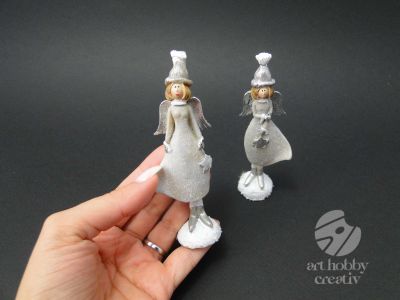 Ingeras argintiu - dif.modele 13cm