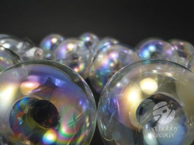 Glob sticla transparent - perlat 5,7cm set/16buc
