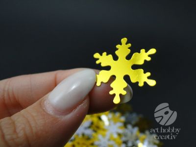 Confetti - fulgi de zapada aurii si argintii - set/14gr
