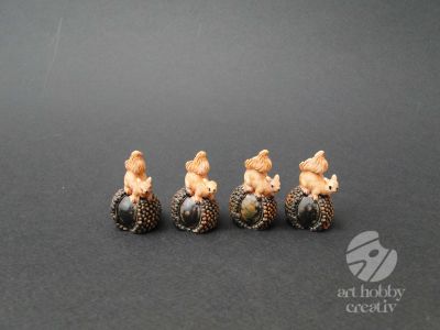 Figurine mini - veverita 4cm set/4buc