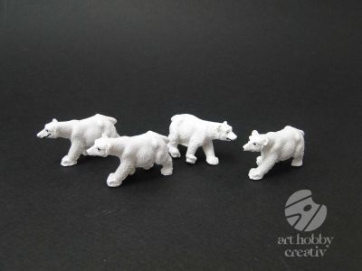 Figurina mini - urs polar set/4buc