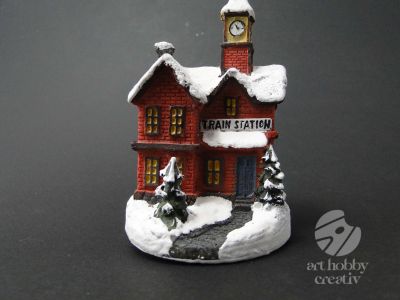 Casuta decor iluminat din interior 11cm