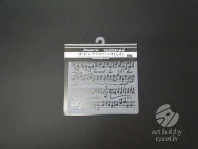 Sablon felxibil - note muzicale 18x18cm