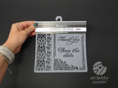 Sablon flexibil - Save the Date 18x18cm