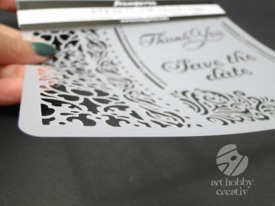 Sablon flexibil - Save the Date 18x18cm