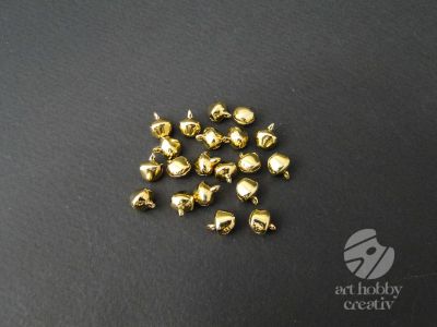 Clopotel sferic auriu 8mm set/20buc