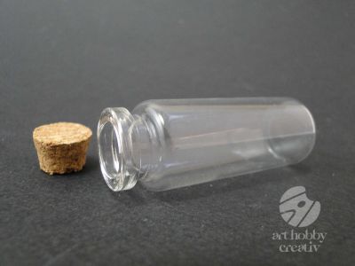 Sticluta mini cu dop din pluta 65mmx20mm