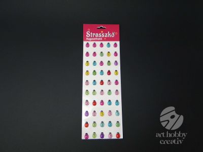 Strasuri autoadezive - buburuze colorate 1,5cm set/50buc