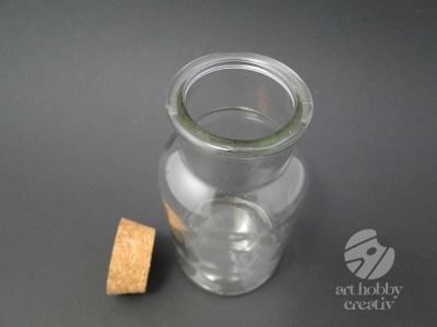 Sticla cu dop din pluta - 13cm