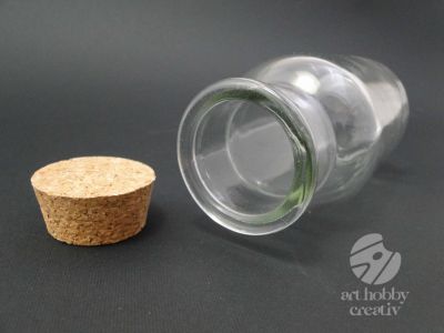 Sticla cu dop din pluta - 13cm