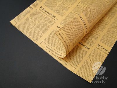 Hartie ambalaj kraft - ziar vintage - 70x50 cm