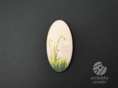 Forma ovala din lemn - Ghiocel 6cm