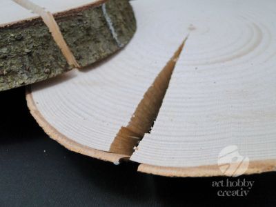 Felii lemn neprelucrate - crapate set/3buc diferite