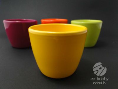 Vas ceramica colorat 7,5cm