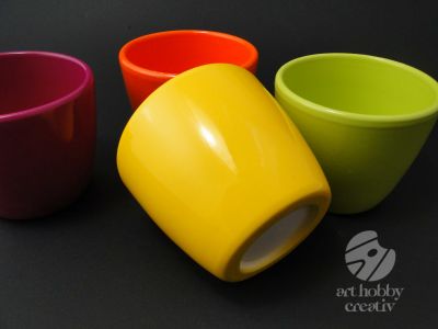 Vas ceramica colorat 7,5cm