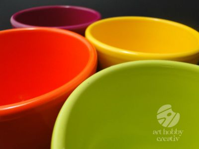 Vas ceramica colorat 7,5cm