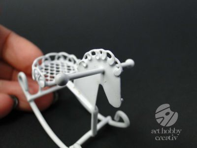 Calut balansoar metalic - alb 5,5cm