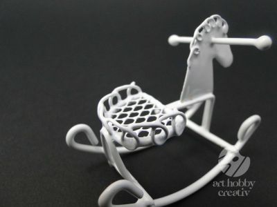 Calut balansoar metalic - alb 5,5cm