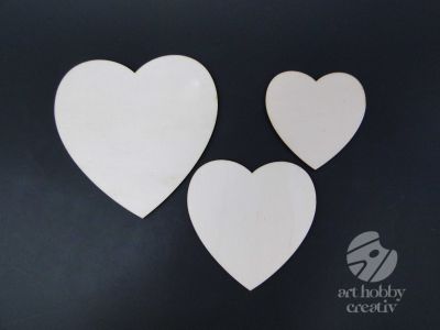 Tablita din lemn - inimia - diferite marimi