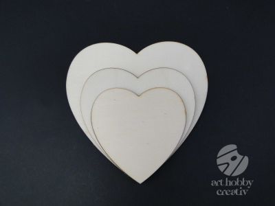 Tablita din lemn - inimia - diferite marimi