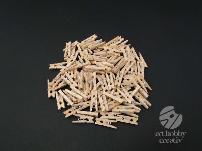 Cleme mini lemn natur 2,5cm set/100buc