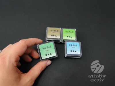 Tusiera pentru stampile - verde set/4buc