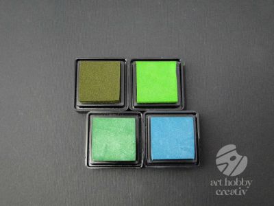 Tusiera pentru stampile - verde set/4buc