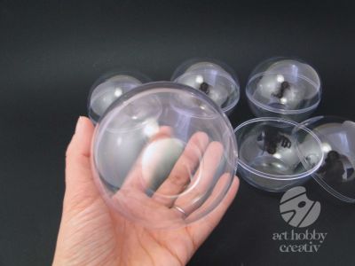Glob plastic transparent Ø9cm set/5buc