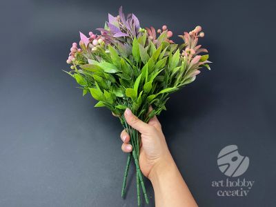 Creanga artificiala cu bobite colorate 35cm