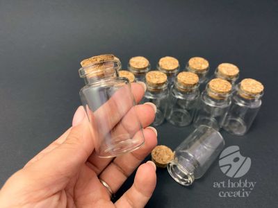 Sticluta mini cu dop din pluta 30mmx50mm set/12buc