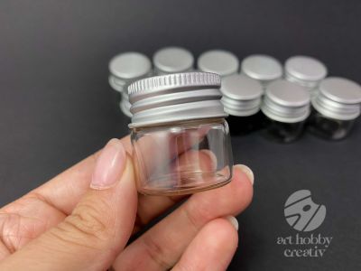 Sticluta mini cu capac metalic 30mmx30mm set/12buc