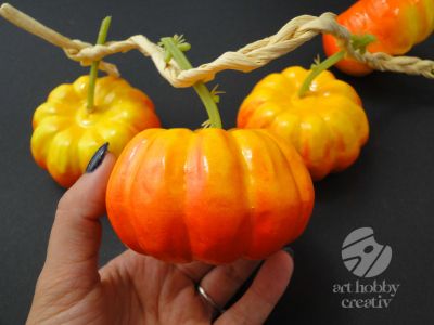 Ghirlanda cu dovleac rotund artificial