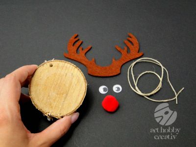 Pachet creativ - Cap de ren 14cm