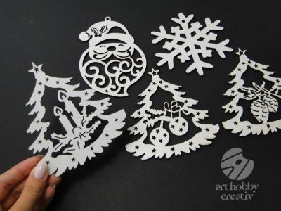 Ornament din lemn - dif. modele 13cm